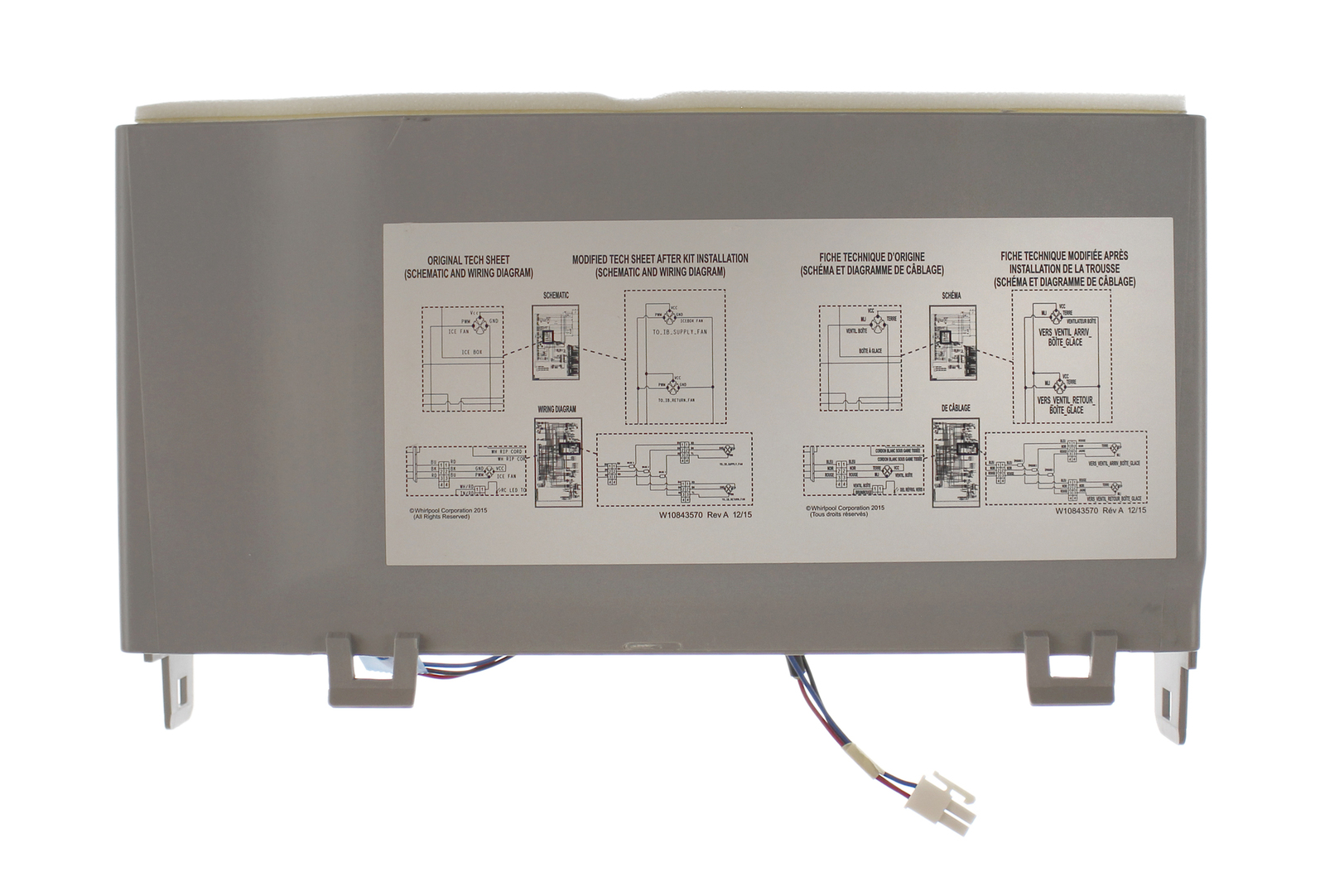 W10864519 - Genuine OEM Whirlpool Refrigerator Ice Maker Icebox Adapter Kit
